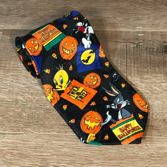 Warner Bros.‎ Looney Tunes Halloween Tweety Taz Tie 1996 - Picture 5 of 12